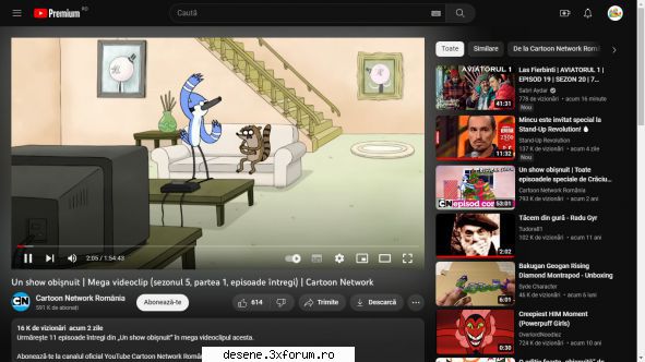 Un show obișnuit - pe Youtube - Dublat �n rom�nă - Lăsați-mi desenele - Cartoon Network